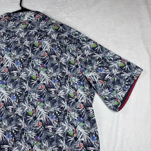 Robert Graham Tropical Flower-Print Sport Button Up‎ Performance Shirt XLT - Picture 9 of 13